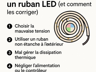 Ruban LED : 5 erreurs fréquentes à éviter pour une installation réussie